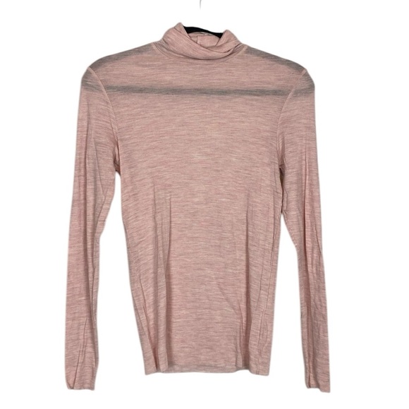 COS light pink lightweight turtleneck long sleeve top - Picture 1 of 8